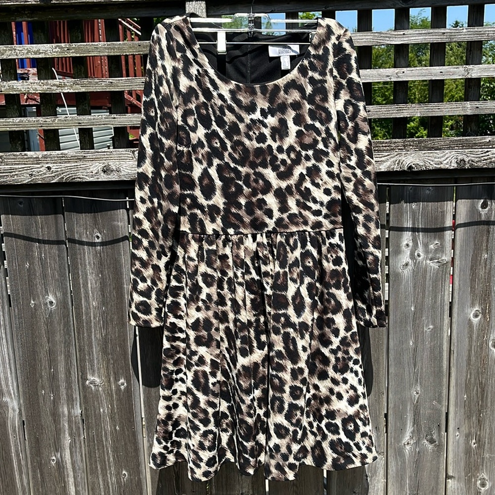Designer dress leopard print